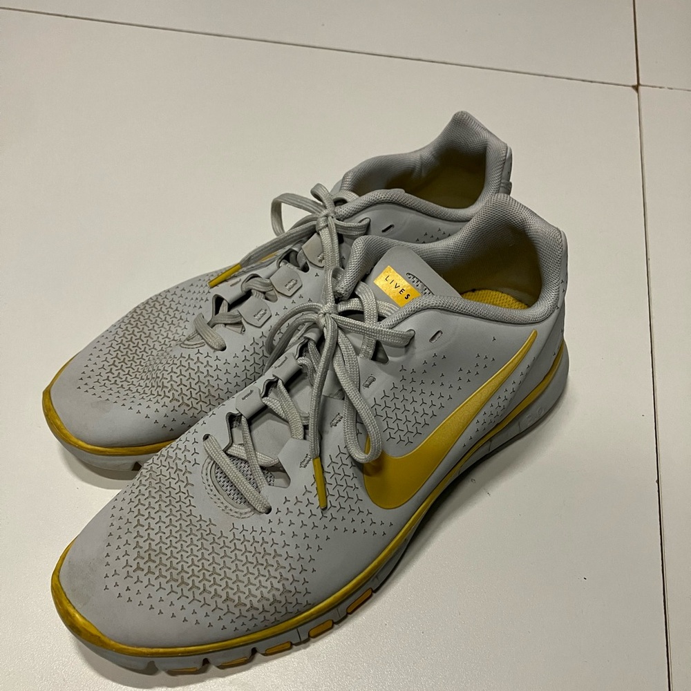 Nike Gray and Gold women Shoes